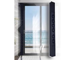 Raamventilator – Luchtverplaatser – Frisse Lucht – Tweerichtingsluchtstroom – 80-144 Cm – Zwart