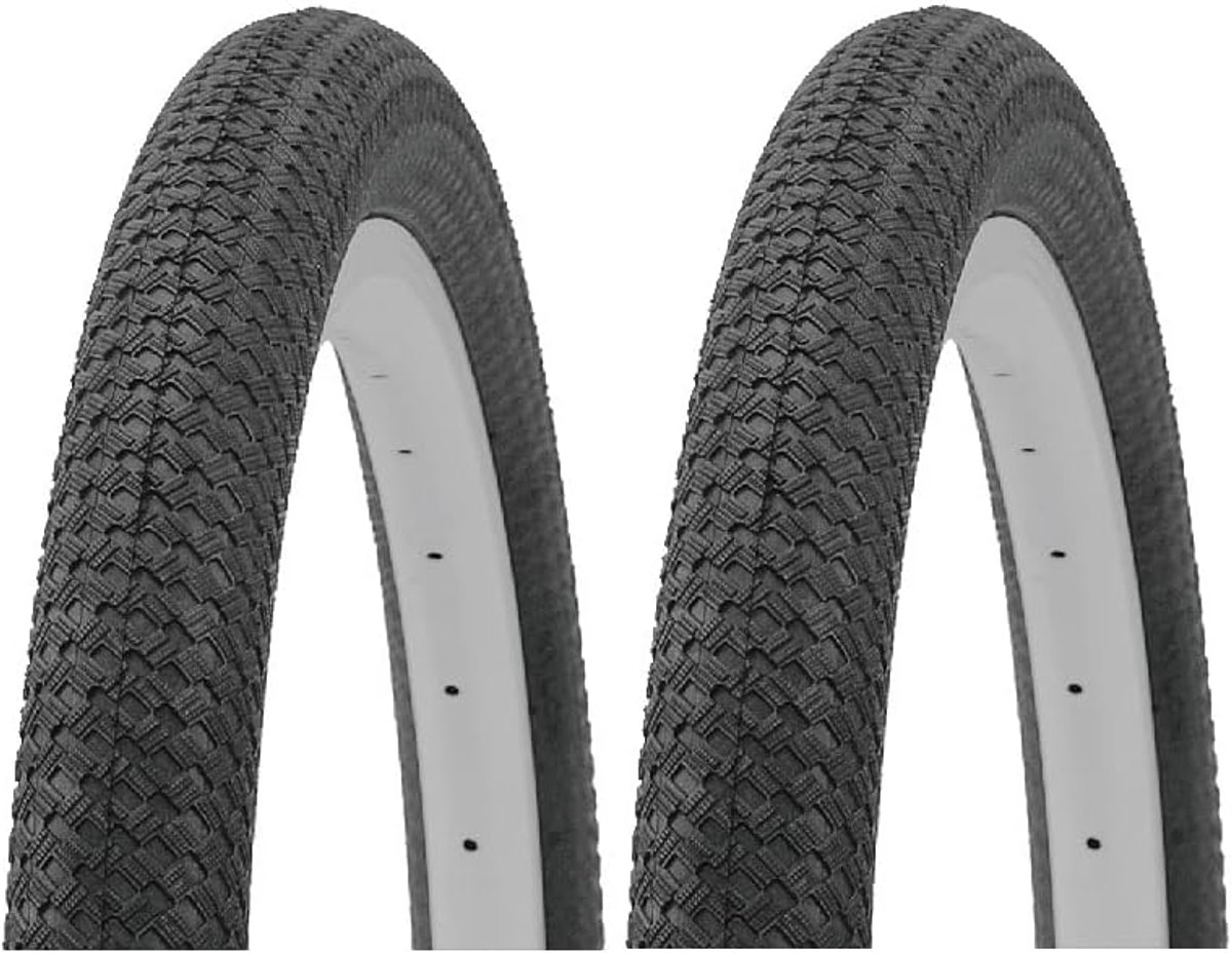 BMX Fietsbanden - 20 Inch Banden - Stabiel Fietsen - Set van Twee - 54-406 - Zwart