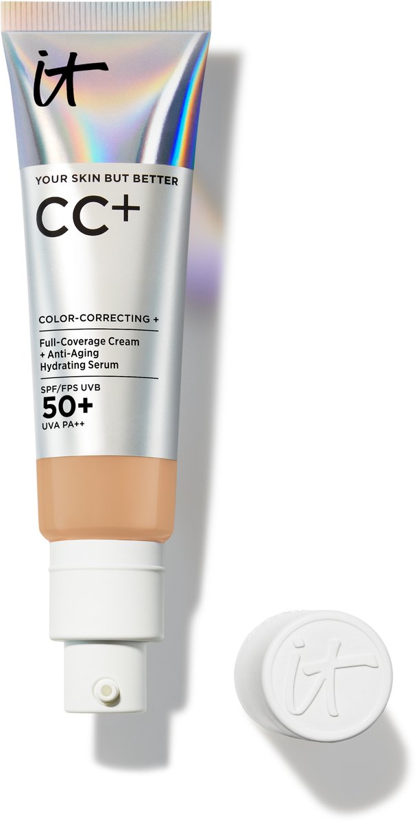 IT Cosmetics Your Skin But Better CC+ Cream SPF50 Foundation - Anti-Aging & Hydraterend - Natuurlijke finish - Neutral Tan - 32ml