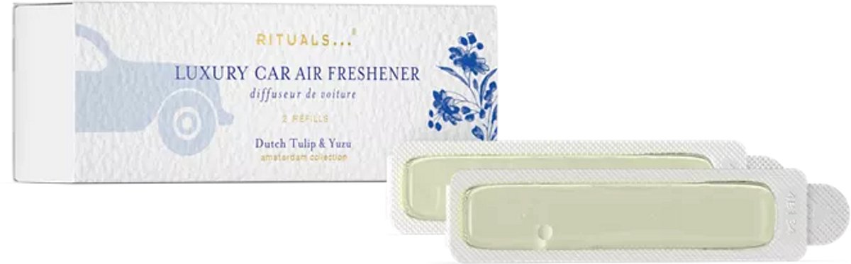 Rituals - Navulling Auto Parfum - 2x Auto Luchtverfrisser Navullingen 3 gram - Amsterdam Collection - Tulp Yuzu - Alleen Navulling - Houten houder niet inbegrepen - Alleen 2x Refill - Autoparfum - Car Perfume