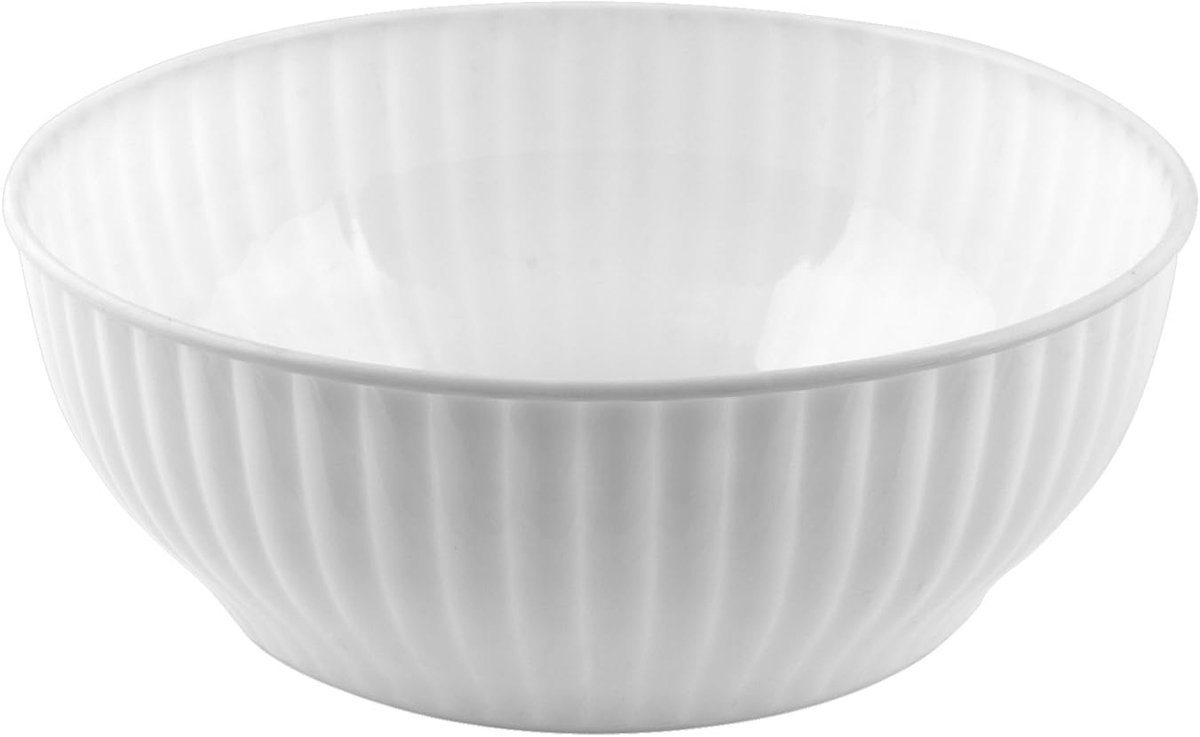 Saladekom - Serveerschaal - Maaltijden Serveren - Herbruikbaar Deksel - 28 cm Diameter - Wit