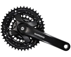 6/7/8-speed Shimano Tourney FC-TY501 crankstel met 170 mm crank 48 x 38 x 28T - Zwart