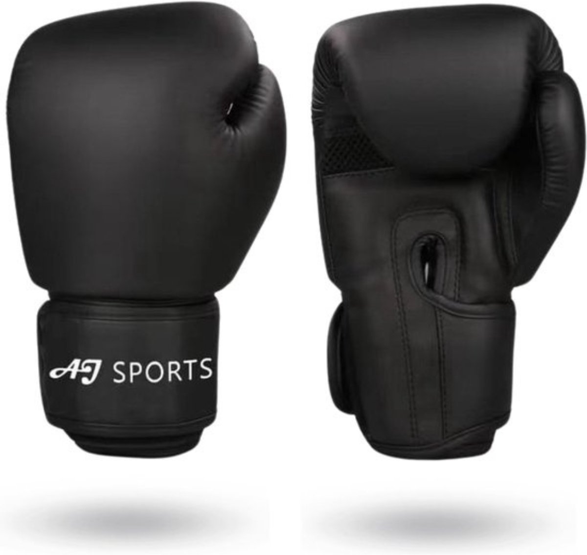 AJ-Sports Bokshandschoenen 8 oz - Boxing gloves - Boks - Boxing - Kickbokshandschoenen - Kickboksen - Bokshandschoenen dames en heren - 4 seizoenen - Zwart