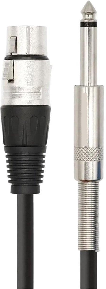 Audiokabel - Microfoon kabel - Versterker aansluiten - XLR naar Jack - 10 meter - Zwart