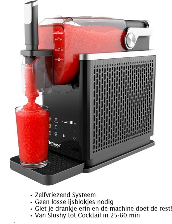 Techwood - TSLU2066 - Slush Puppy Machine & Cocktail Maker - 6 Programma’s - Inclusief Milkshake Functie - Houdt 8 Uur Koud - Zelfreinigend van Merkloos — afbeelding 2