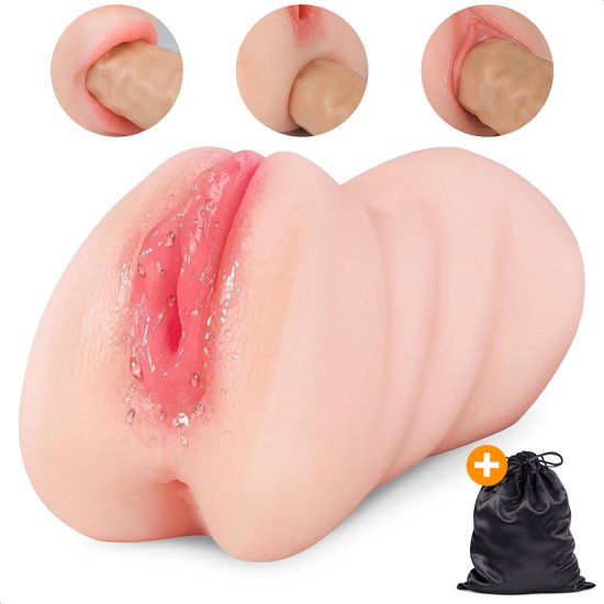 Jespro Realistische Pocket Pussy - 3-in-1 - Kunstvagina, mond en anus - Sex Toys voor Mannen en koppels - Masturbator - Blowjob Simulator - Kut - Nep Vagina - Voor Heren - Stroker - Seksspeeltjes - Erotiek - Zelf aftrekken