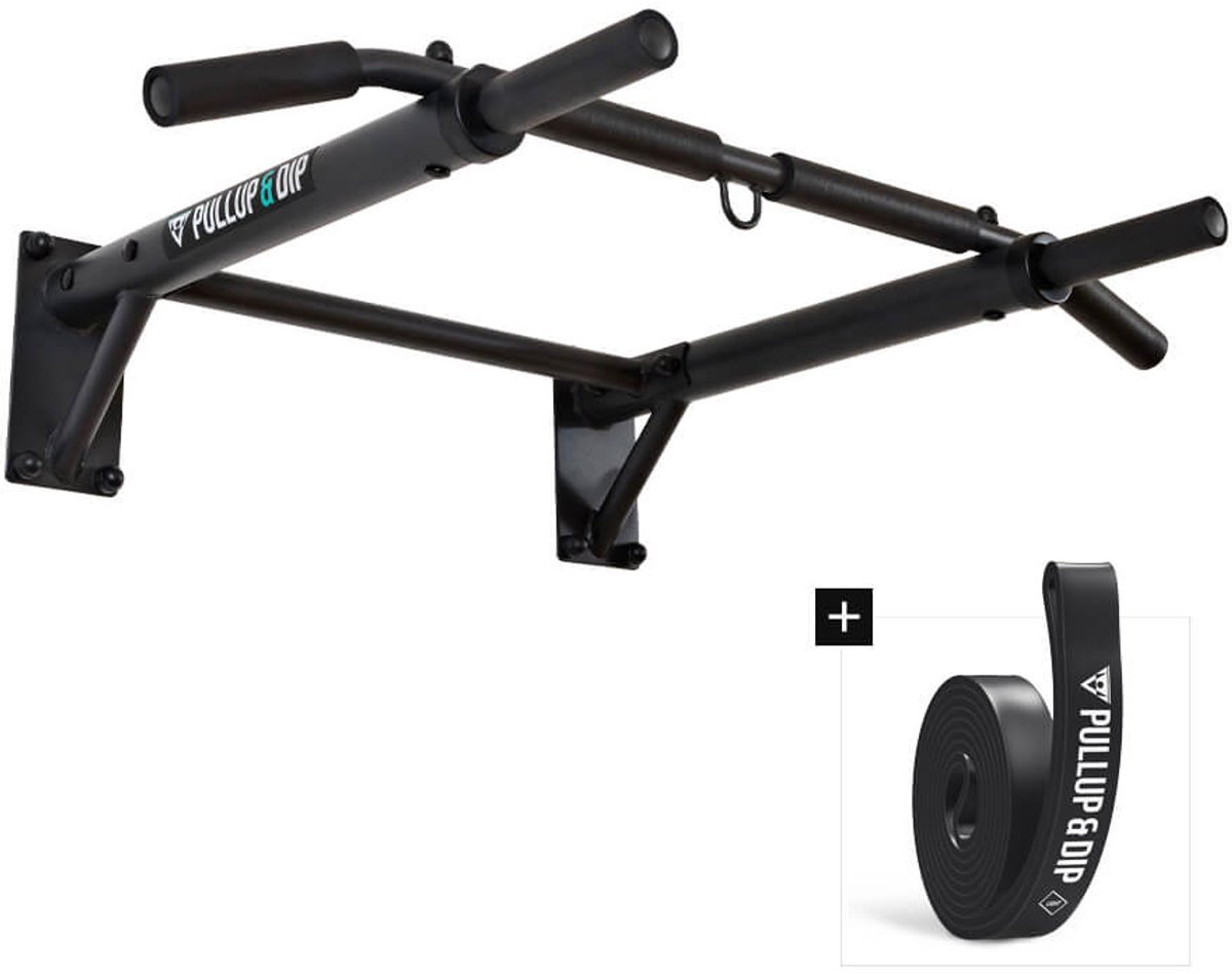 PULLUP & DIP Steel - Pull-up Stang Wandmontage - Inclusief Pull-up Band - Robuuste Constructie - Full-Body Training