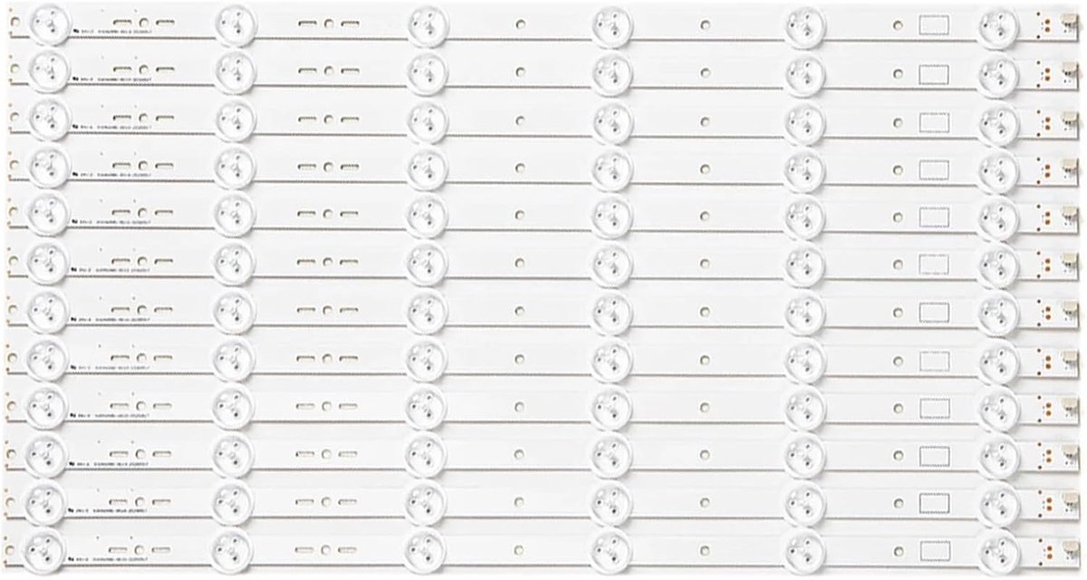 LED Backlight Strips - Set van 12 - TV Reparatie - Specifieke Pasvorm - 450 mm Lengte