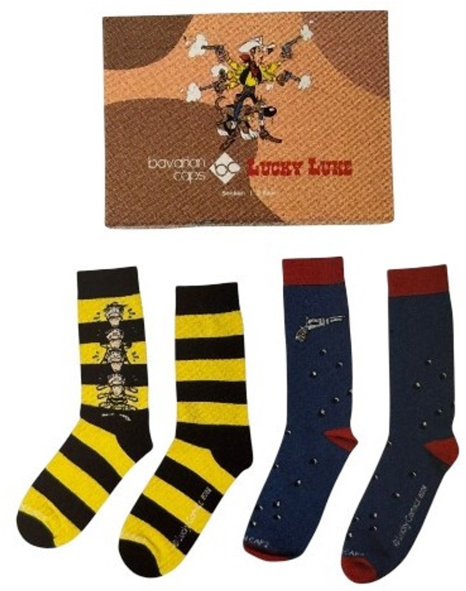 Lucky Luke Sokken Set – 2 Paar – Maat 36-40 – Lucky Comics – Bavarian Caps