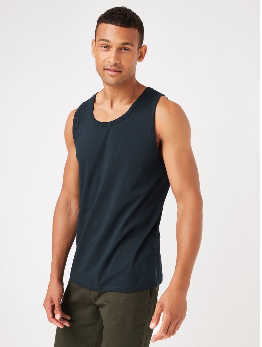 Next - Heren - Normale Pasvorm - Vest - Blauw