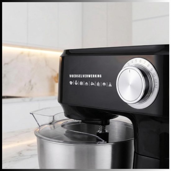 SAVI® Mixer met mengkom - Mixer - Mixer met mengkom keukenmachine - Zwart - 10cm x 28cm x 32cm van Merkloos — afbeelding 4
