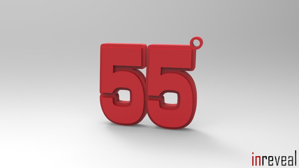 Sleutelhanger F1 '55' Carlos Sainz (Formule 1) - 44x40x5 mm - Rood