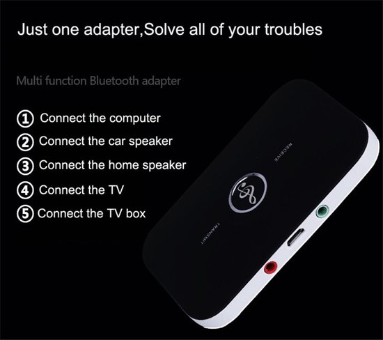 Computer Sepkar Adapter WK 2-in-1 Bluetooth Adapter - Bluetooth receiver – Zender & Ontvanger ...