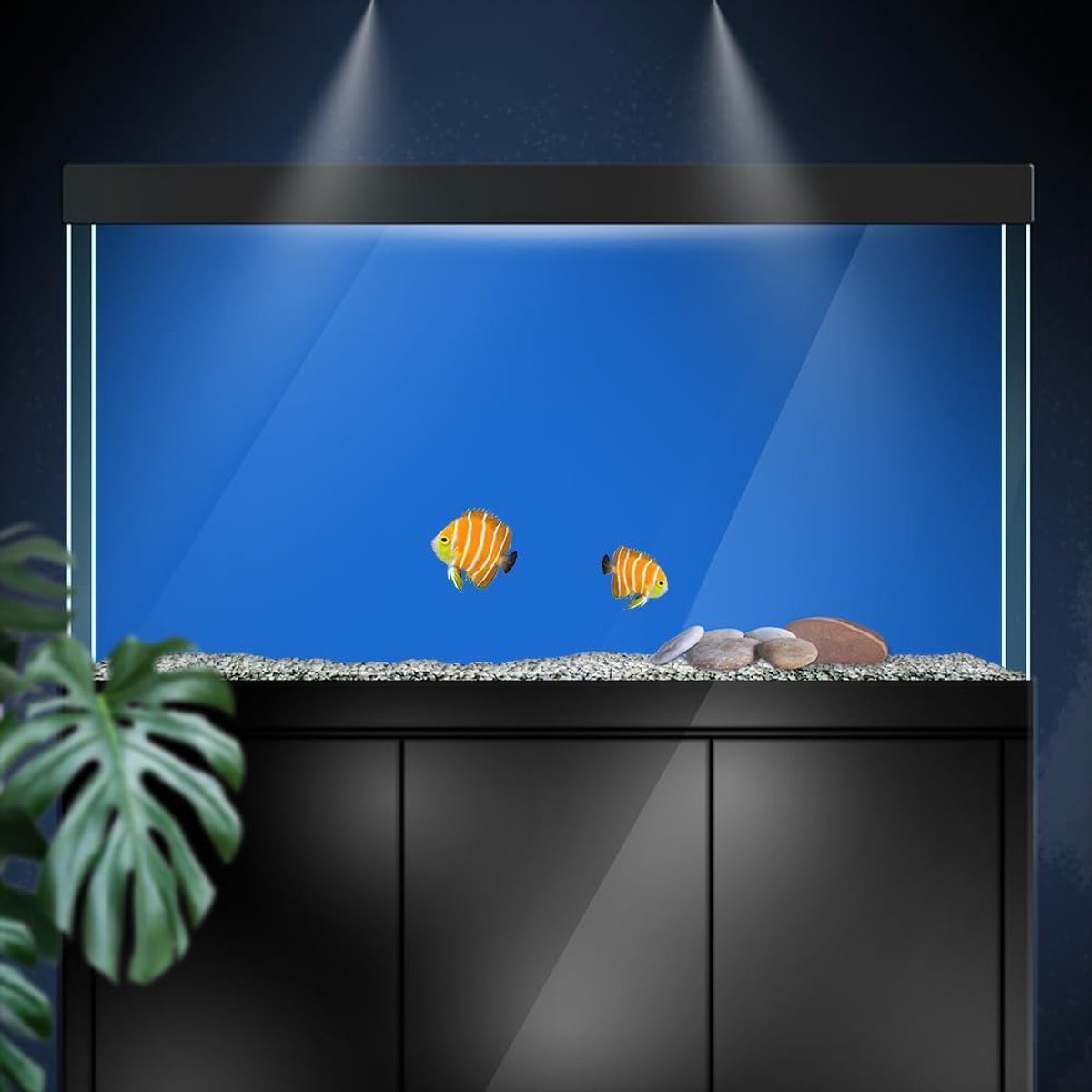 Aquarium Achtergrond - Decoratie Sticker - Vis Aquarium - Levendig Realistisch - 100 x 50 cm - Blauw