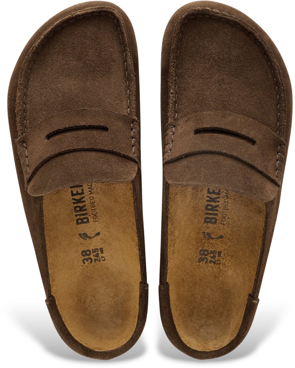 Birkenstock Naples Wrapped Suede Leather Carafe Bruin