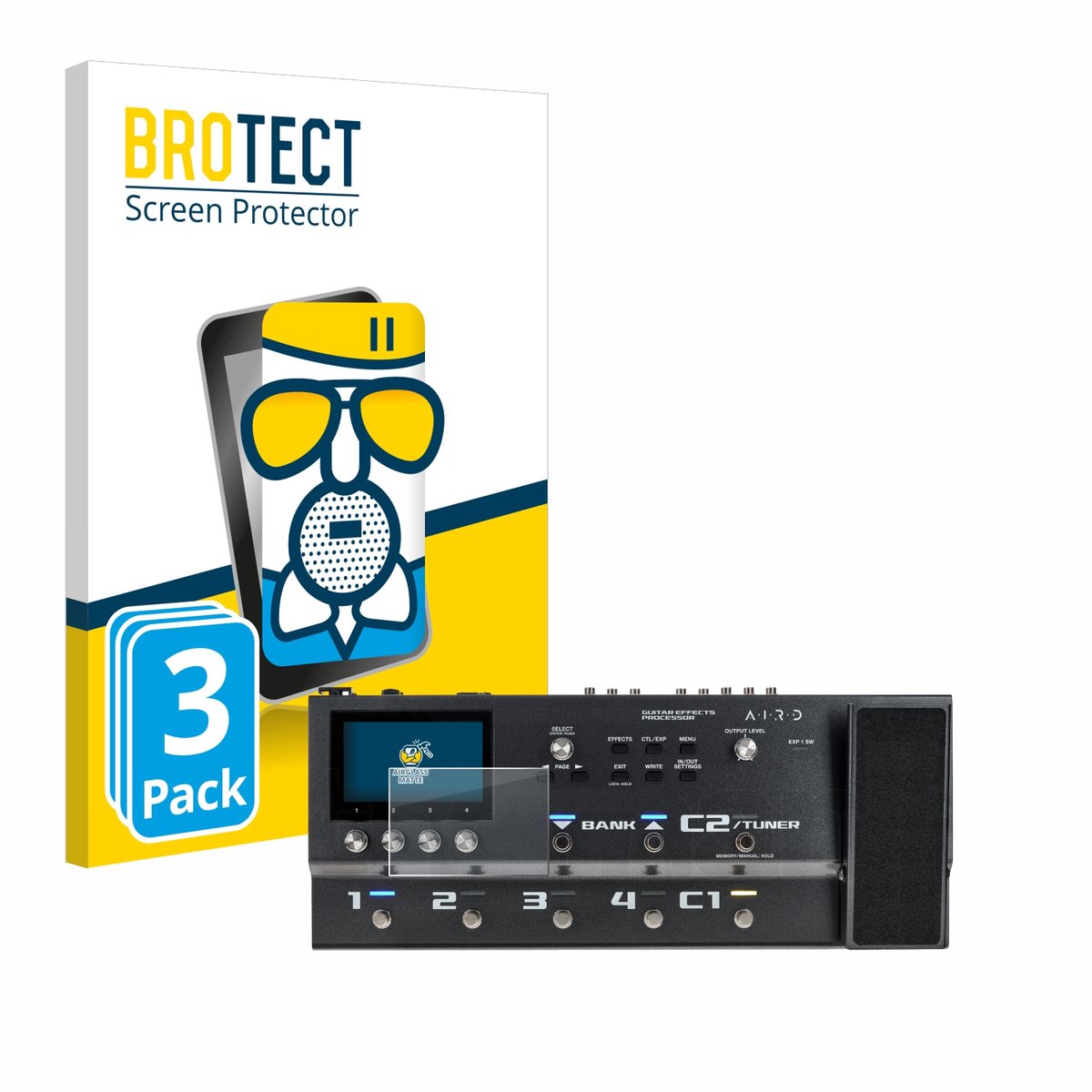 BROTECT - Screenprotector voor Boss GX-100 - Folie Beschermfolie Beschermglas matte 3 Stuks