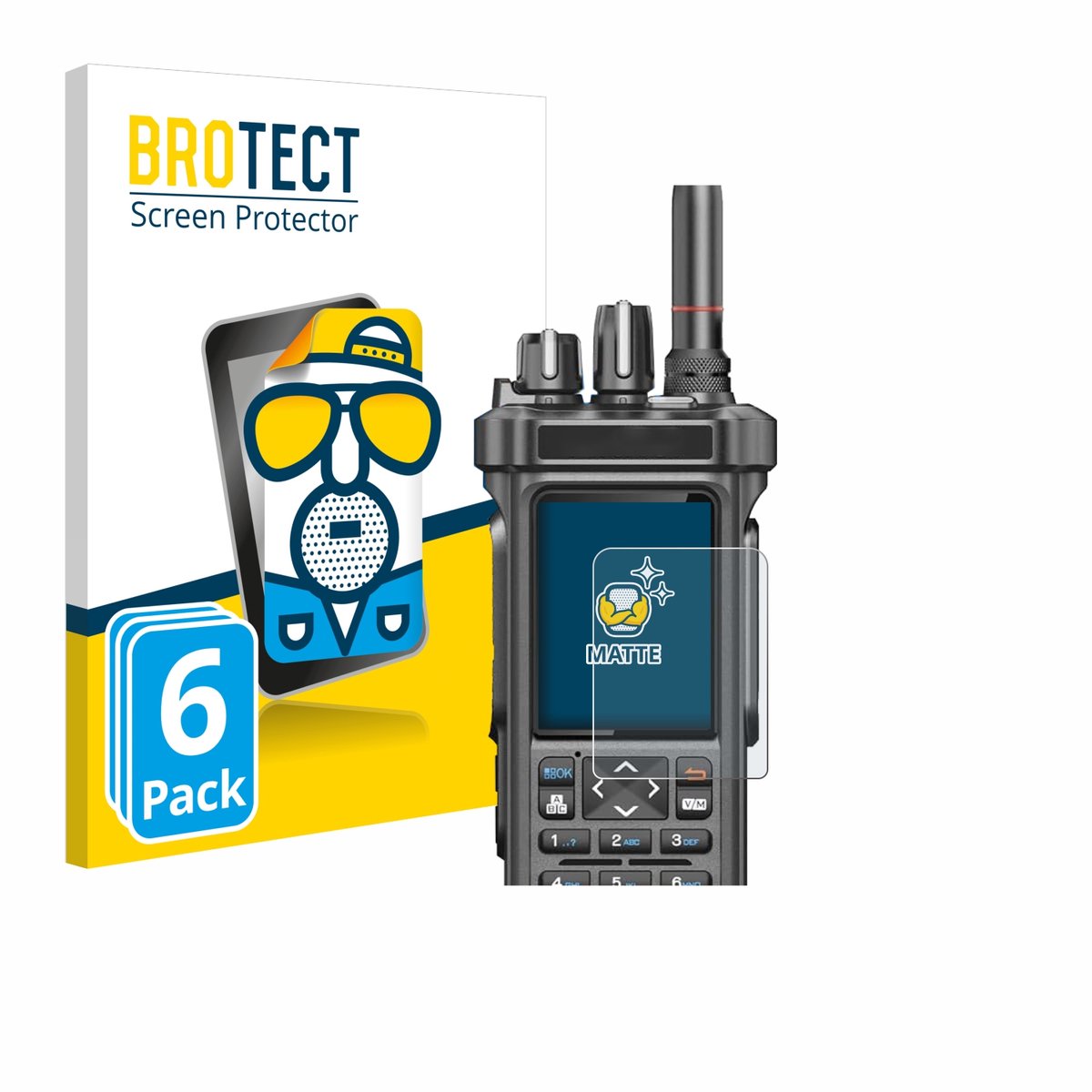 BROTECT - Screenprotector voor Radtel RT-950 Pro - Folie Beschermfolie matte 6 Stuks