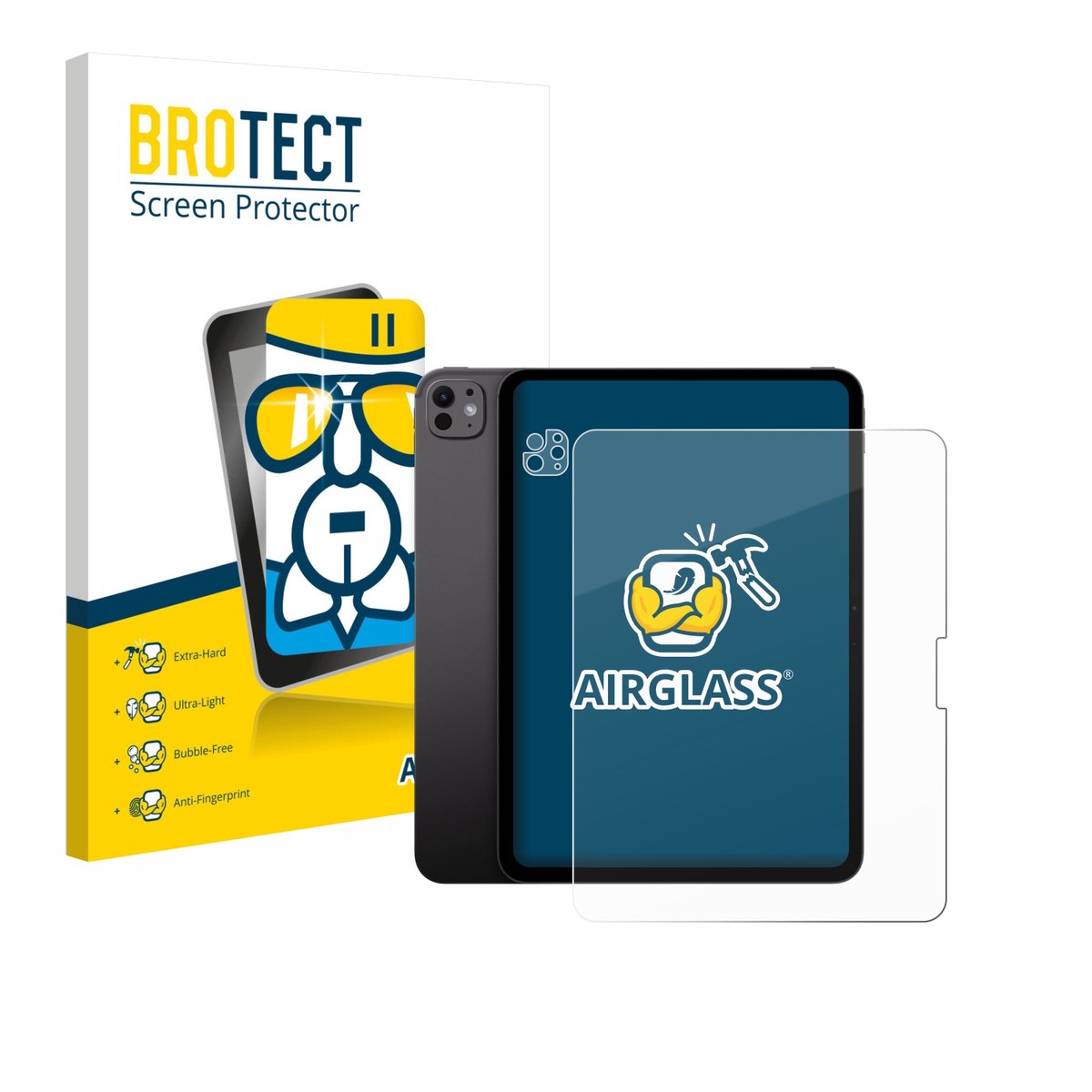 Screenprotector voor Apple iPad Pro 13" 2024 (Voor+Camera) Beschermglas transparant