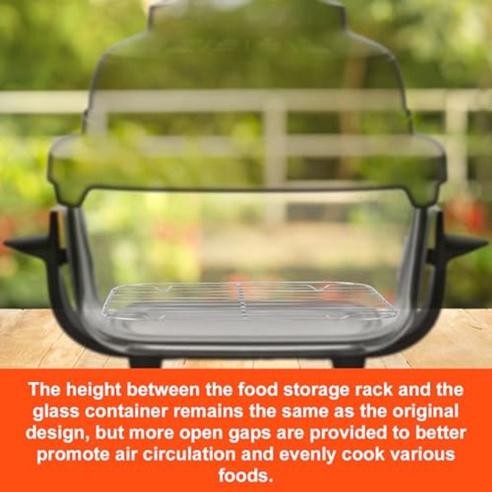 Crisper Rack - Roestvrij Stalen Accessoire voor Ninja Crispi - Geschikt voor 2.5QT en 4QT Glascontainers van Merkloos — afbeelding 2