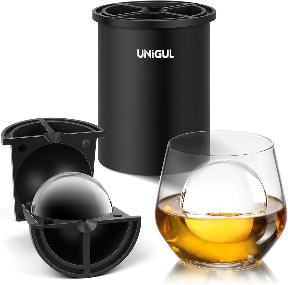 Kristalheldere IJsbal Maker 6,3 cm voor Whisky en Cocktails