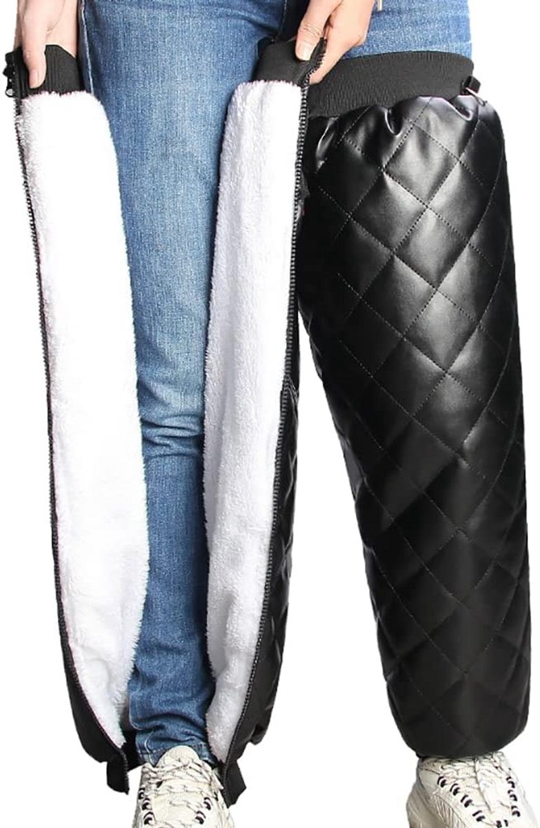 Thermische Kniewarmers 70 cm - Waterdicht, Winddicht & Met Ritssluiting