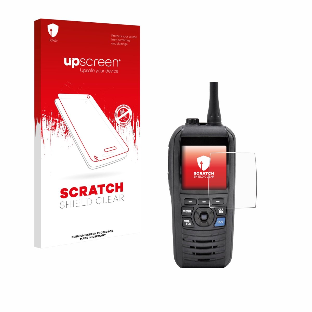 upscreen - Screenprotector voor Icom IC-M94D - Folie Beschermfolie transparant