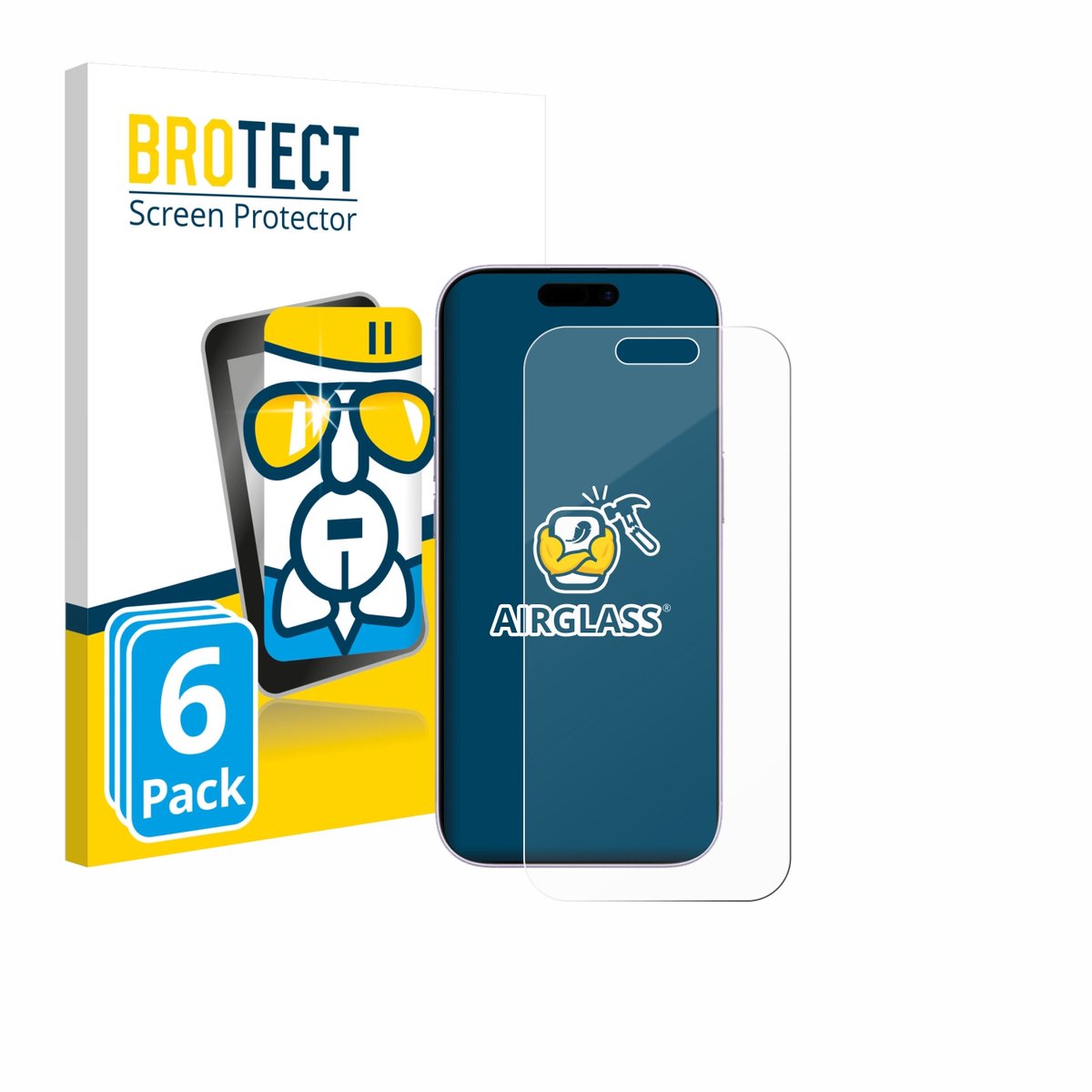 Screenprotector 6 Stuks voor Apple iPhone 17 Beschermglas transparant