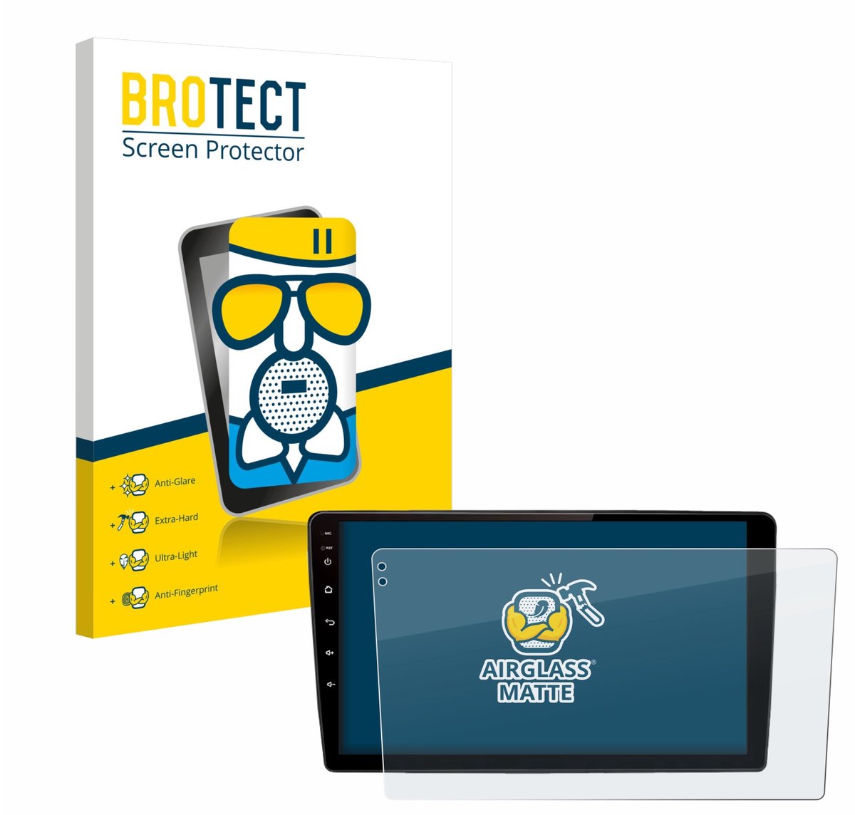 BROTECT - Screenprotector voor Junsun V2 Plus 10" - Folie Beschermfolie Beschermglas matte