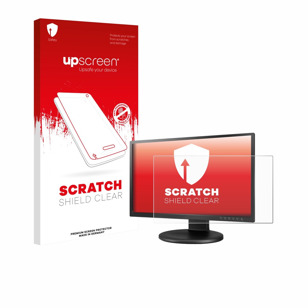 upscreen - Screenprotector voor LG 24MB35PYI 24" - Folie Beschermfolie transparant