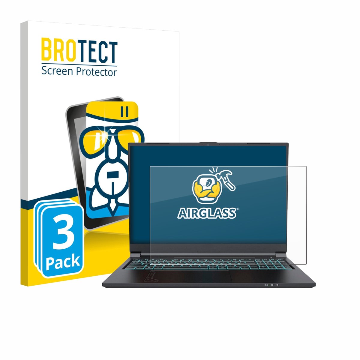 Screenprotector 3 Stuks voor Gigabyte G6 2023 Beschermglas transparant