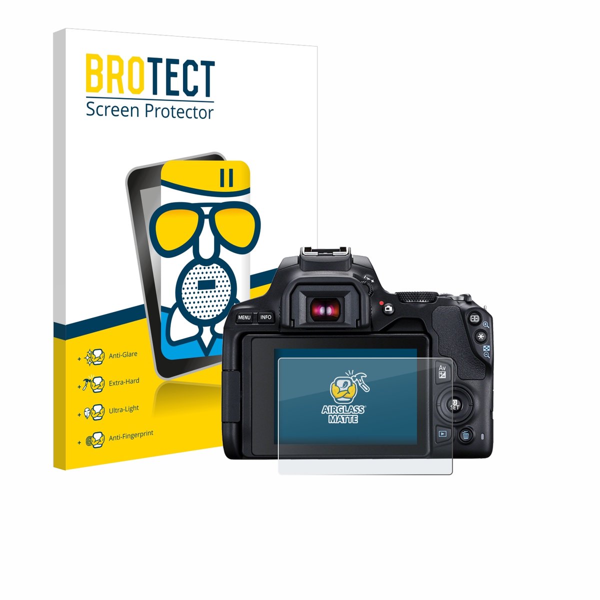BROTECT - Screenprotector voor Canon EOS 250D - Folie Beschermfolie Beschermglas matte