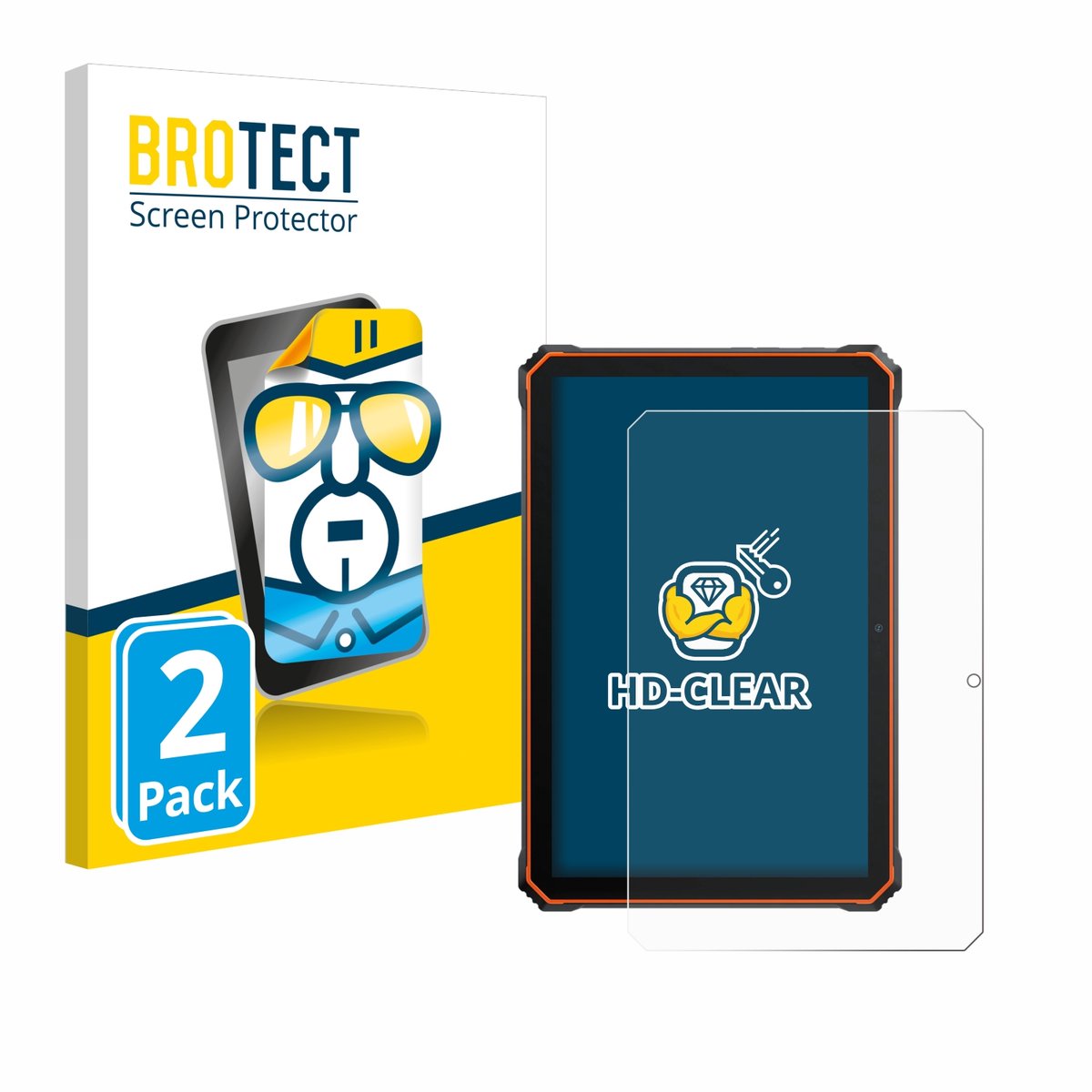 BROTECT - Screenprotector voor Blackview Active 6 - Folie Beschermfolie transparant 2 Stuks