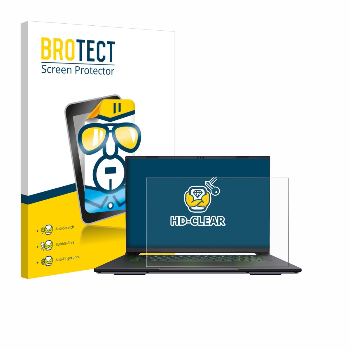 BROTECT - Screenprotector voor Gigabyte AERO X16 2025 - Folie Beschermfolie transparant