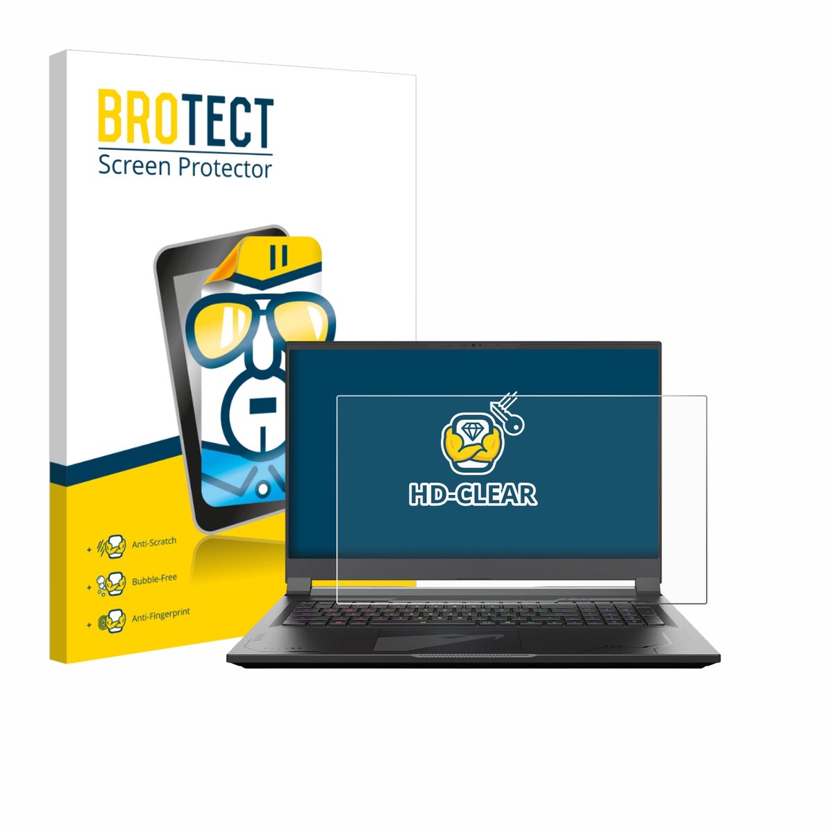 BROTECT - Screenprotector voor Gigabyte AORUS 17 2024 - Folie Beschermfolie transparant