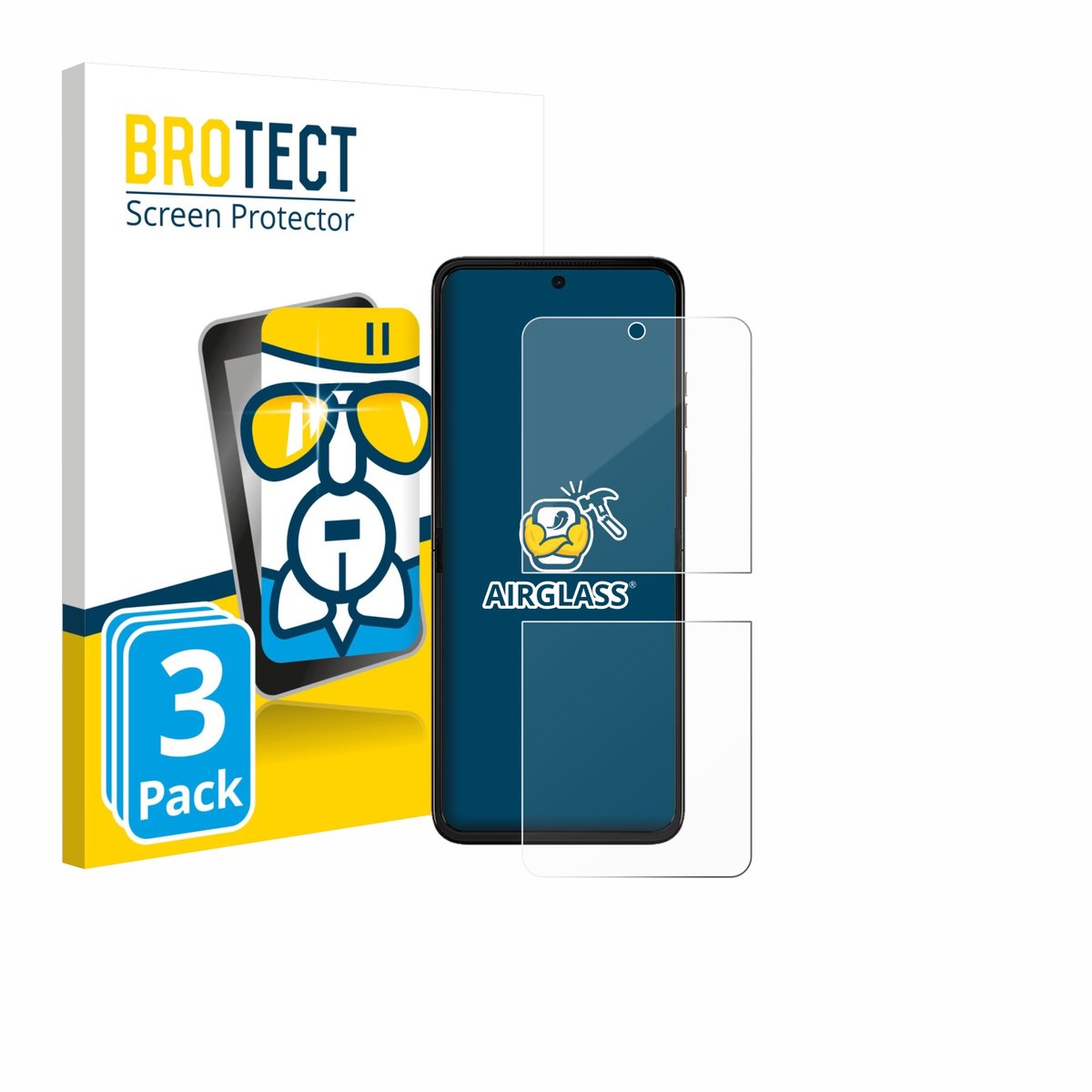 Screenprotector 3 Stuks voor Motorola Razr+ 2025 Beschermglas transparant
