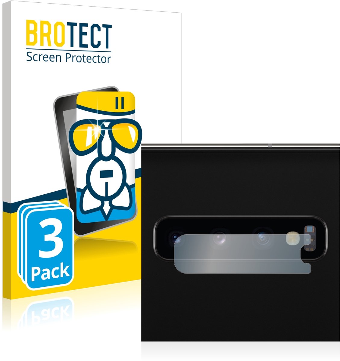 Screenprotector 3 Stuks voor Samsung Galaxy S10 (ALLEEN Camera Lens) Beschermglas transparant