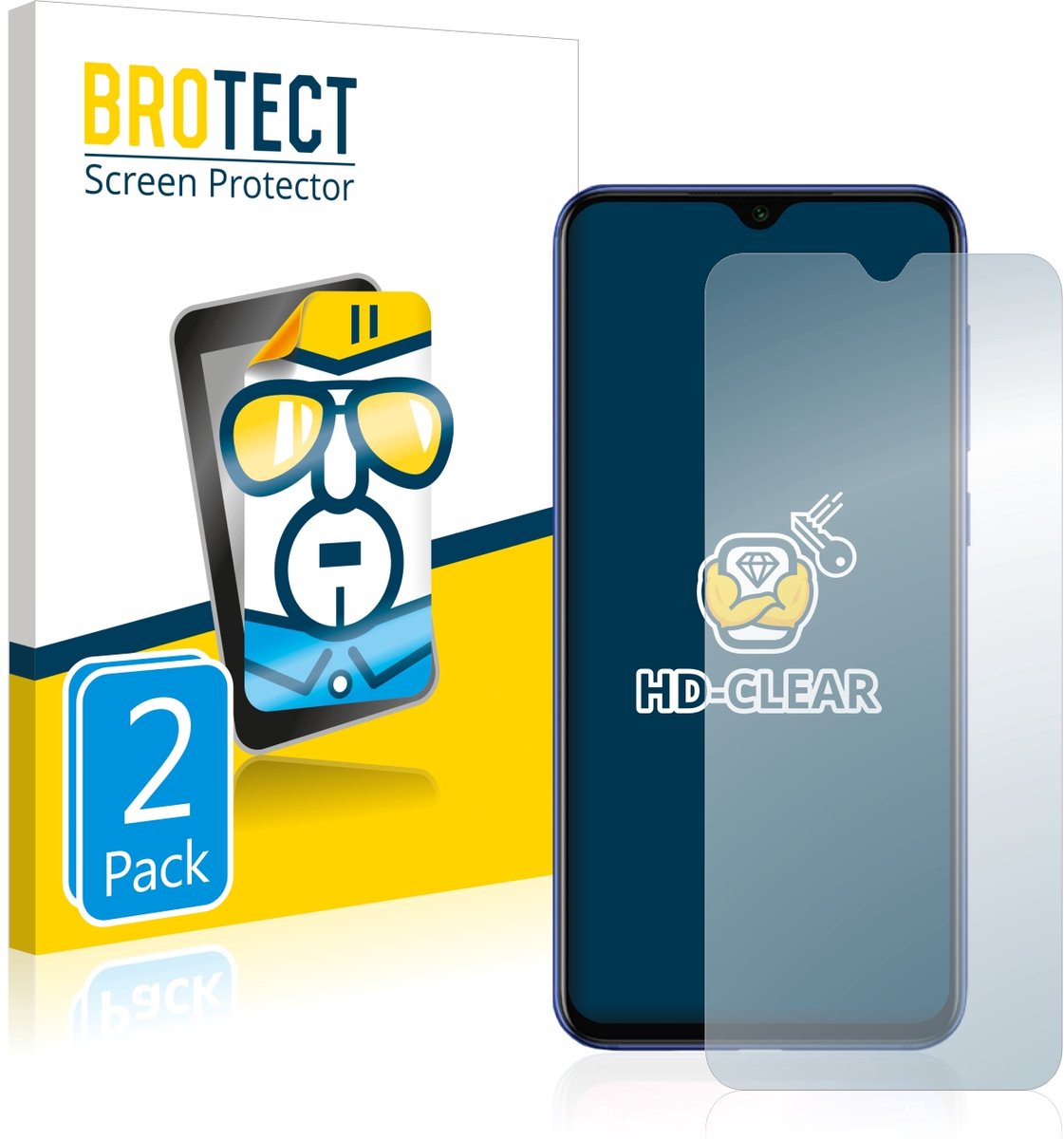 BROTECT - Screenprotector voor Xiaomi Mi 9 SE - Folie Beschermfolie transparant 2 Stuks