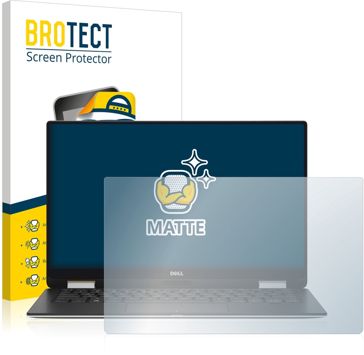 BROTECT - Screenprotector voor Dell XPS 13 9365 2-in-1 - Folie Beschermfolie matte