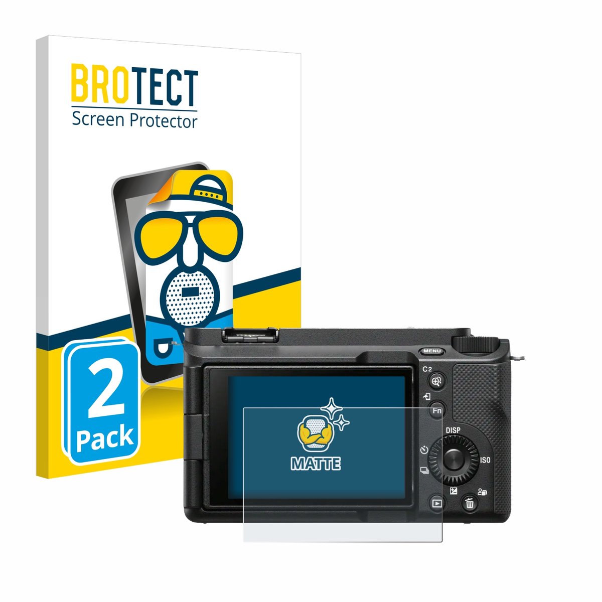 BROTECT - Screenprotector voor Sony Alpha ZV-E1 - Folie Beschermfolie matte 2 Stuks