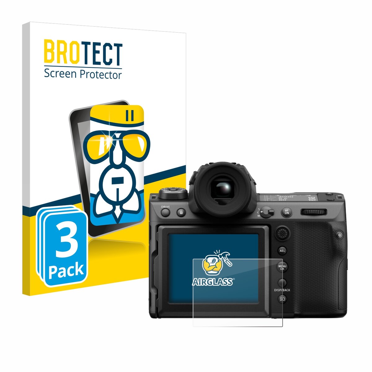 Screenprotector 3 Stuks voor Fujifilm GFX100 II Beschermglas transparant