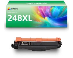 INKFIND TN248XL Zwart tonercartridge compatibel met Brother TN248XL TN-248XL Zwart toner cartridge - 1-pack Zwart