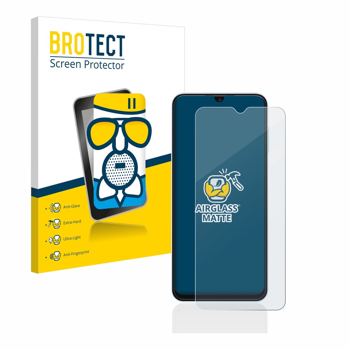 BROTECT - Screenprotector voor Samsung Galaxy A13 - Folie Beschermfolie Beschermglas matte