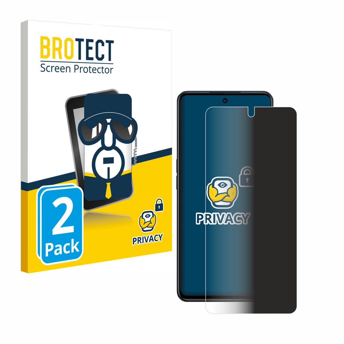 BROTECT - privacy screenprotector voor Oppo A98 5G - Folie Beschermfolie Blauwlichtfilter 2 Stuks
