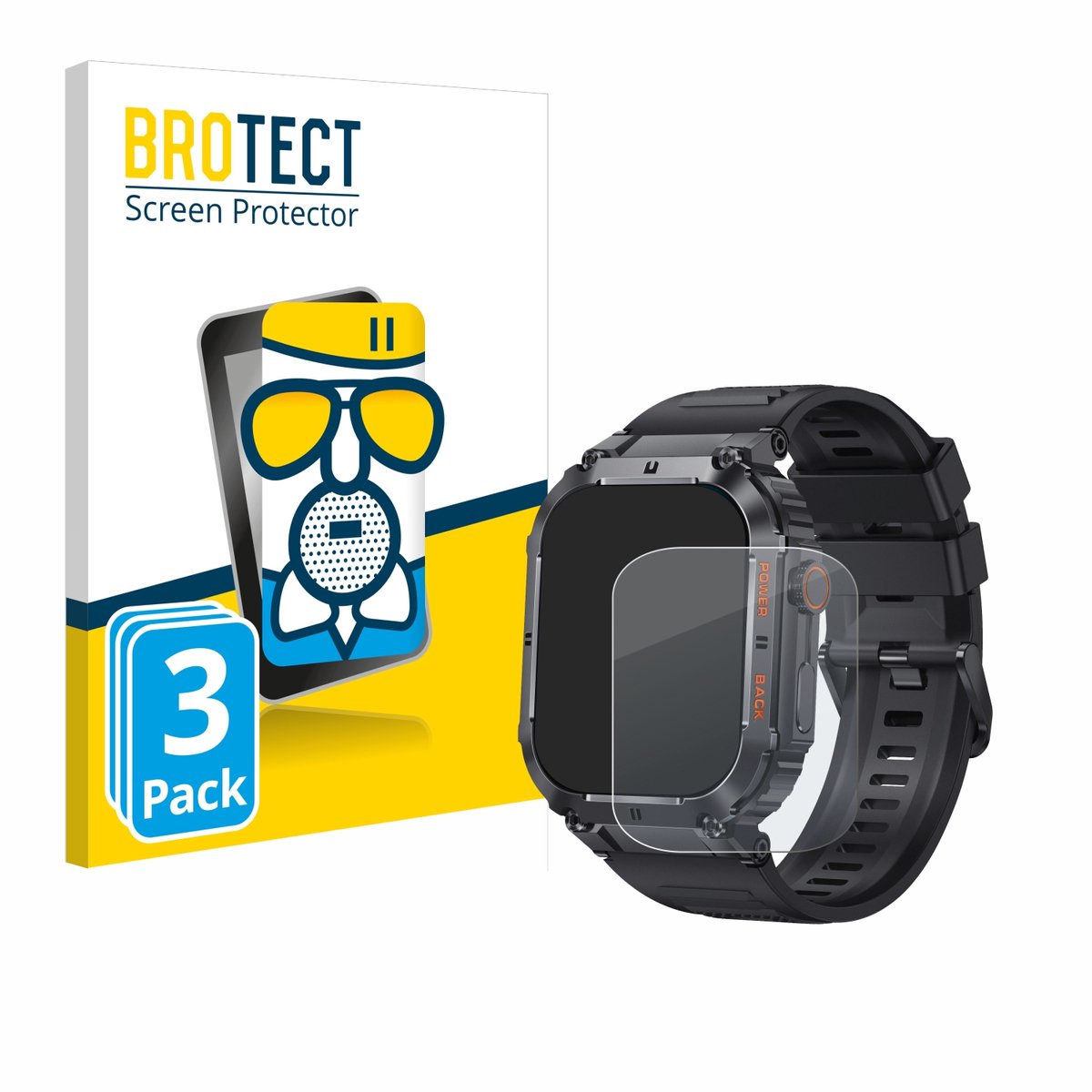 BROTECT - Screenprotector voor Denver SWC-191 - Folie Beschermfolie Beschermglas matte 3 Stuks