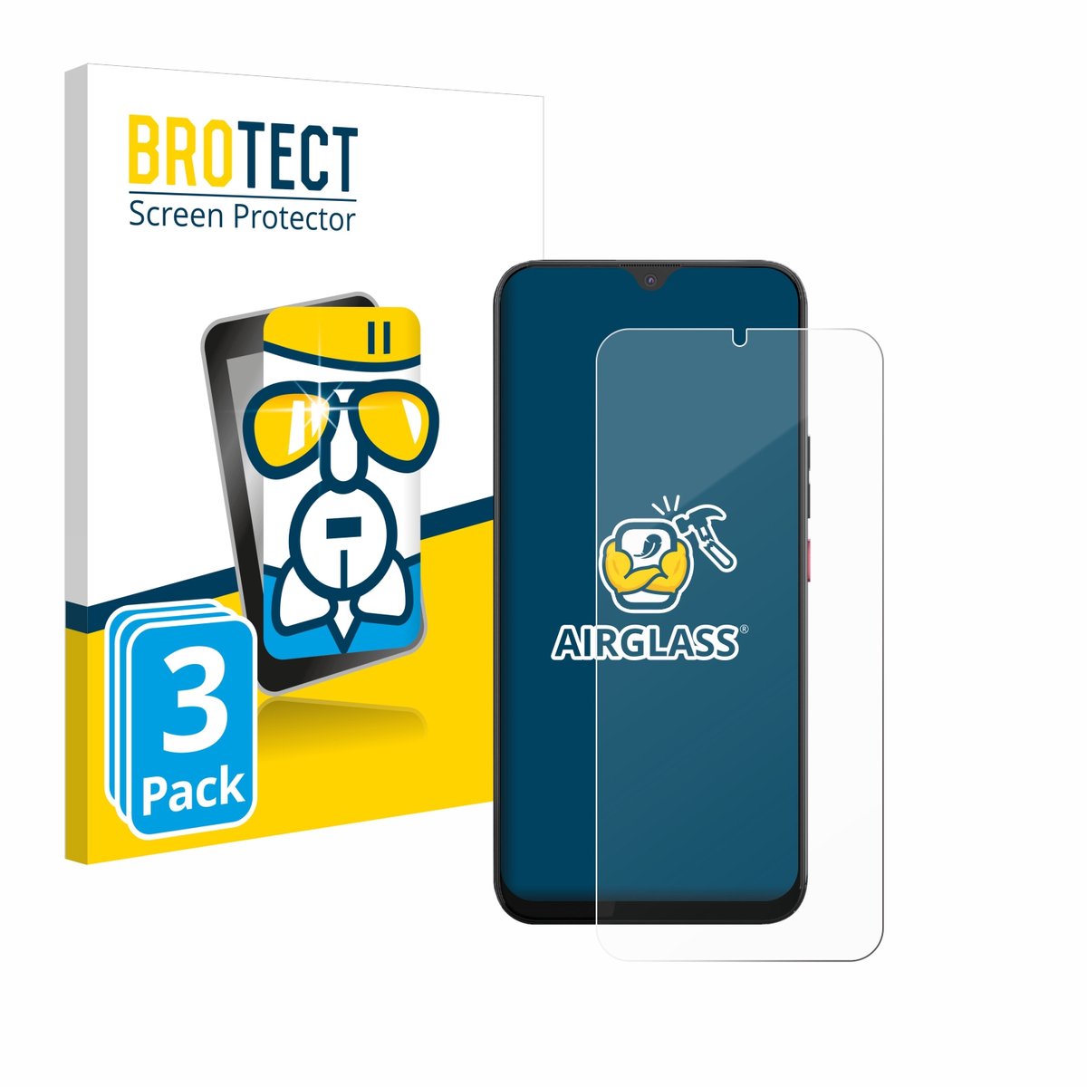 Screenprotector 3 Stuks voor Volla Phone 22 Beschermglas transparant
