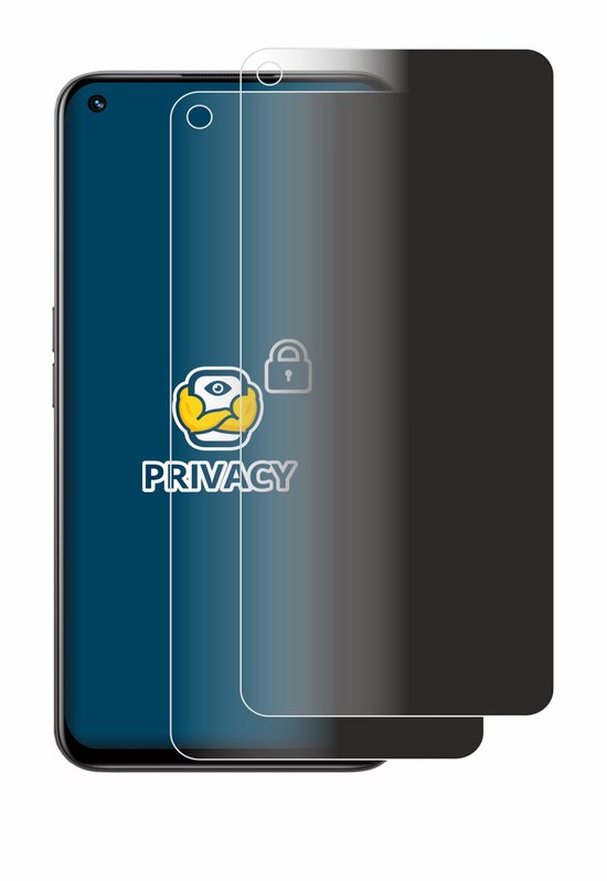 BROTECT - privacy screenprotector voor realme 8i - Folie Beschermfolie Blauwlichtfilter 2 Stuks