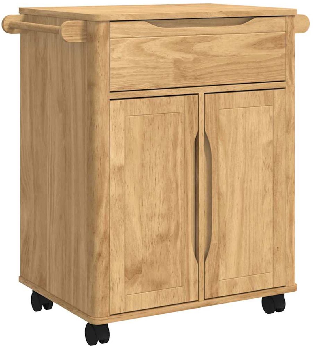 vidaXL - Keuken - Trolley - FLORO - Wasbruin - 72,5 - x - 45 - x - 80 - cm