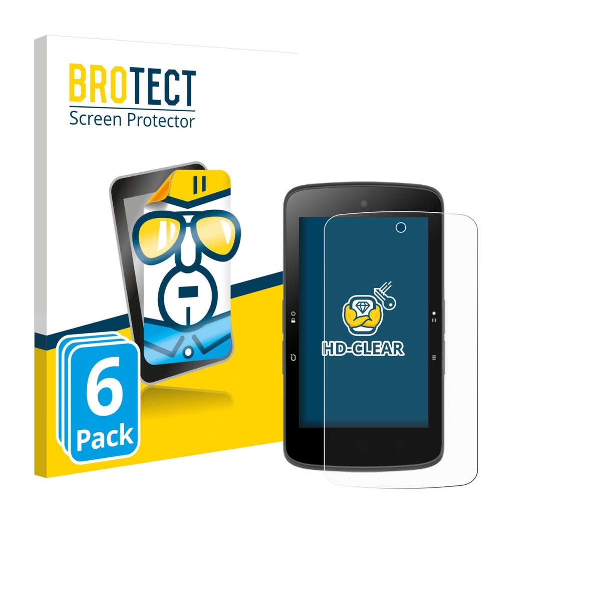 BROTECT - Screenprotector voor Bryton Rider S800 - Folie Beschermfolie transparant 6 Stuks