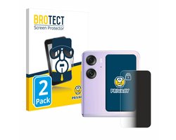 BROTECT - privacy screenprotector voor Oppo Find N2 Flip (Achterdisplay) - Folie Beschermfolie Blauwlichtfilter 2 Stuks