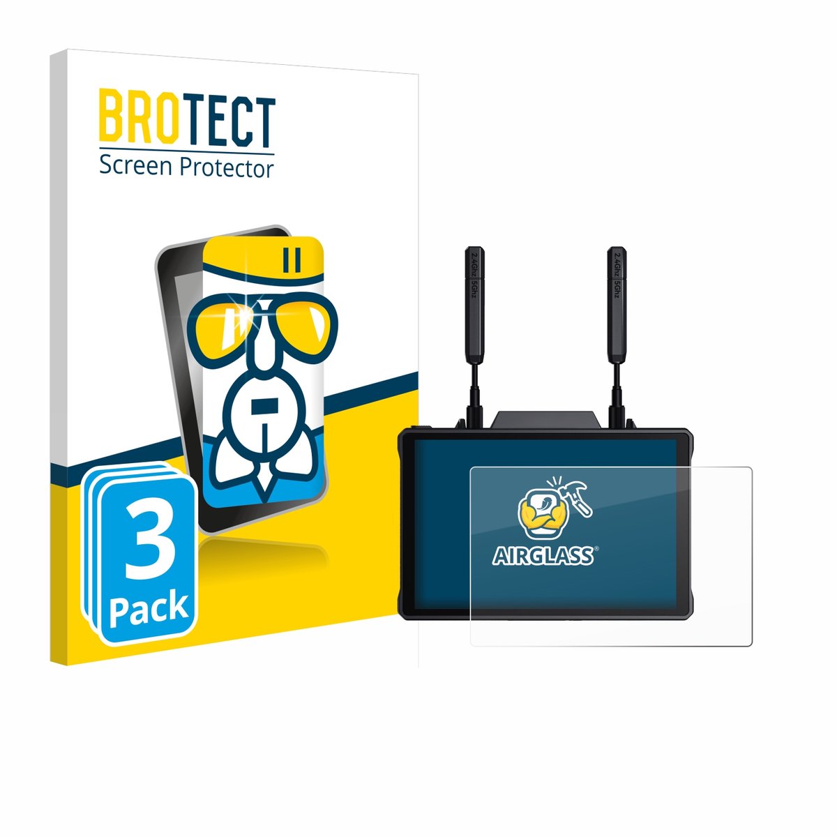 Screenprotector 3 Stuks voor Hollyland Pyro 7 Beschermglas transparant